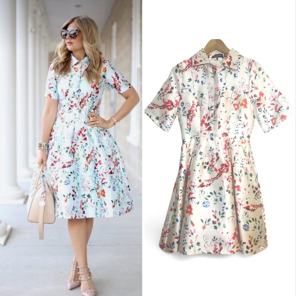 Beulah Style - Floral Sateen dress